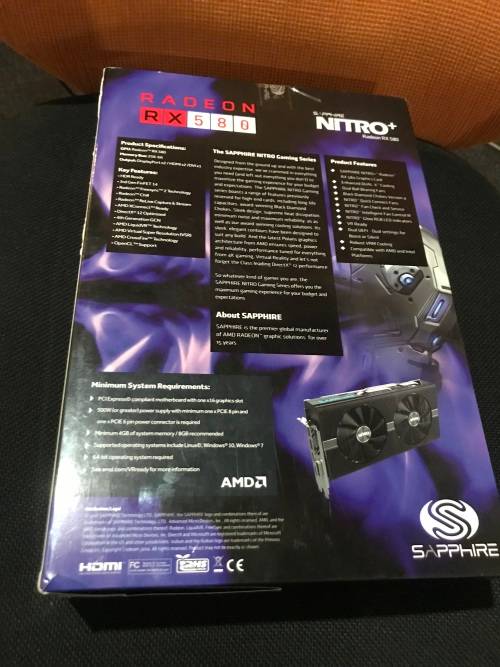 AS NEW  in box Sapphire nitro+ radeon rx 580 8gb special edition | bargain